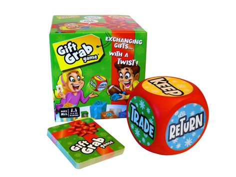 PRICES MAY VARY. The giant die is made of soft foam and is fun to roll, bounce or spin! For groups of up to 25 people of any age. Cards numbered 1-25 are included. Super cute game box looks like a wrapped gift! Game play instructions are printed on the back of the box. Created by a US Veteran The Gift Grab Game adds a new twist to your Christmas holiday gift exchange! Each player brings a wrapped gift and draws a numbered card. When it's their turn, they choose a gift and roll the giant squishy Christmas Games Dice Gifts, White Elephant Gifts $20 Useful, Free Printable Christmas Party Games For Adults, Fun Christmas Games Play Party Plan, Holiday Games For Adults Enjoymyprintables, Simple Adult Christmas Games Plate Game, Open Gift With Oven Mitts Game, Christmas Gifts For White Elephant Holiday Parties, Simple Christmas Themed Games