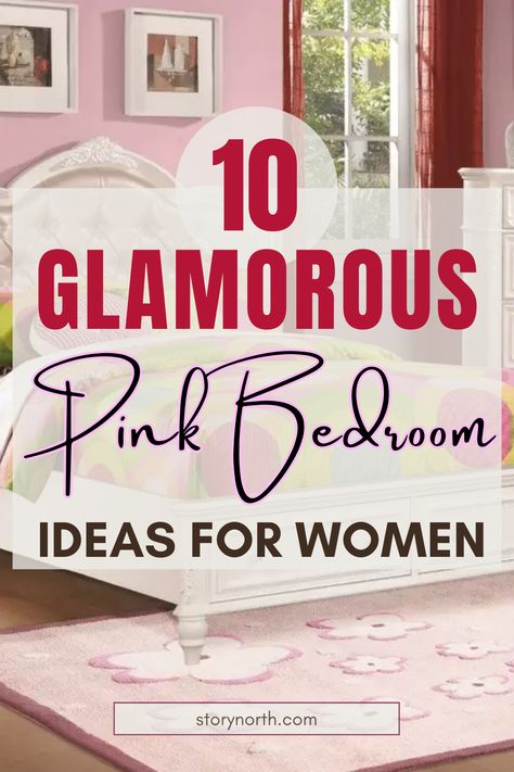 Pin this for stunning pink bedroom inspiration that will transform your space into a dreamy retreat. Elevate your home decor with these chic and feminine design ideas! #PinkBedroom #HomeDecorIdeas #InteriorDesignTips Blush Bedrooms Master, Gold Pink Bedroom Ideas, Feminine Bedroom Ideas Colour Schemes, Women Bedroom Decor Ideas, Pink Glam Bedroom Ideas, Girly Guest Bedroom, Cozy Pink Bedroom Ideas, Pink Romantic Bedroom, Bedroom Inspirations Girly