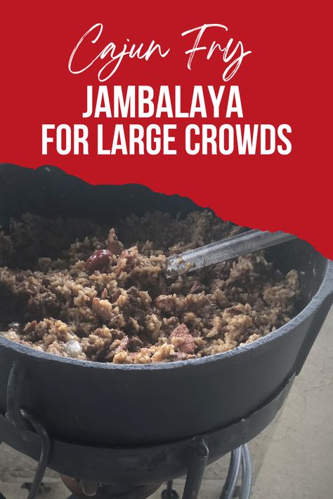 Jambalaya For A Crowd Recipe, Jambalaya For A Crowd, Cajun Food For A Crowd, Shrimp And Sausage Jambalaya, Jambalaya Recipe Easy, Cajun Jambalaya, Cajun Fries, New Orleans Party, Louisiana Cuisine