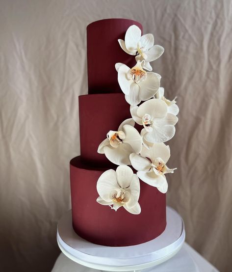 I just love simple designs accompanied with a bold color. Orchids are for sure one of my go tos when I think of creating simple elegant designs. What is your take on simple designs do you like a pop of color or the more minimal the better ? Chime in the comments I would love to know 👀 #newmexicobakery#newmexicowedding #nmwedding #nm #nmtrue #newmexicoweddings #weddingcake#orchid #burgundy #sugarflowers #roswellnm #artesianm #carlsbadnm #alburqurque#santafenm #ruidoso #luxurycakes #simple... Orchid Cake, Modern Birthday Cakes, Red Cake, Modern Birthday, Love Simple, Cake Flowers, Heart Cake, Floral Photography, Elegant Designs