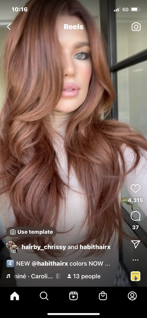 Dark Hair With Strawberry Blonde Highlights, Brown Hair With Auburn Balayage, Light Brown Copper Hair, Dimensional Red Hair, Brownish Red Hair, Hair Glam, Strawberry Blonde Highlights, Copper Balayage, Strawberry Blonde Hair Color