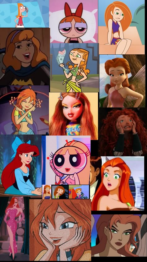 Costume With Orange Hair, Orange Hair Halloween Costumes Women, Red Haired Characters Halloween, Iconic Red Head Characters, Red Headed Cartoon Characters, Ginger Characters Cartoon, Brunette And Red Head Halloween Costumes, Halloween Costumes For Orange Hair, Dark Blonde Halloween Costumes