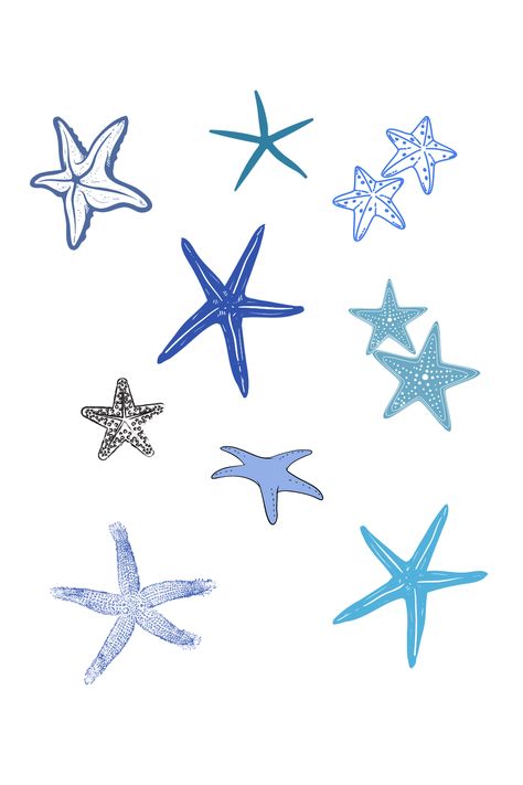 FISH by YouLightMeUp | Redbubble #fish #seahorse #octopus #crab #jellyfish #breed #fish #shark #clownfish #starfish #surf #sea #wave #seagull #seaside #sun #summer #blue Blue Starfish Tattoo, Sea Stars Drawing, Seastar Tattoo Small, Pottery Painting Waves, Star Fish Tattoo Design, Star Fish Drawings, Star Fish Tattoos, Starfish Sketch, Star Tats