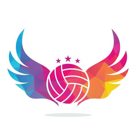 Volleyball and Wings vector illustration. Volleyball with wings logo vector. Flying Volleyball vector design Volleyball Graphic Design, Volleyball Logo Design, Volleyball Vector, Logo Volleyball, Volleyball Logo, Logo Wings, Volleyball Wallpaper, Pinterest Pictures, Time Wallpaper