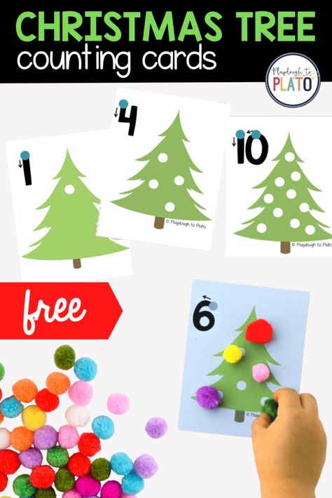 Beginning Addition, December Centers, Christmas Math Centers, Christmas Math Activities, Christmas Learning, Playdough To Plato, Preschool Christmas Activities, Christmas Preschool, Number Writing