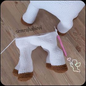 Samyelinin Örgüleri: CUTE CALF PATTERN (Free English Pattern) Cow Pattern Crochet Free, Crochet Horse Pattern Free, Crochet Cow Pattern Free, Crocheted Stuffed Animals, Amigurumi Cow Pattern, Cute Calf, Craft Bazaar, Crochet Farm Animals, Crocheted Cow Pattern