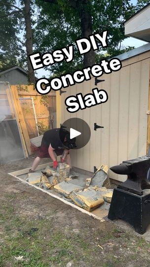 408K views · 3K reactions | This dry pour concrete slab was so easy that anyone can do it  #concrete #concreteconstruction #concretelife #cement #cementdesign #diy #doityourself #diyprojects #concretedesign #concretefloor #slab #construction #constructionlife #contractor #contractorlife #build #builder #worksmarternotharder #worksmart #lifehack #lifehacks #easydiy #home #weekendproject #garden #outdoors #homeimprovement | Chris Powell | Chris Powell · Original audio Cement Slabs Diy, Dry Cement Pour, Dry Concrete Ideas, Dry Pour Concrete Slab, Dry Pour Concrete Patio, Cement Floor Diy, Dry Pour Concrete, Diy Concrete Slab, Backyard Bungalow