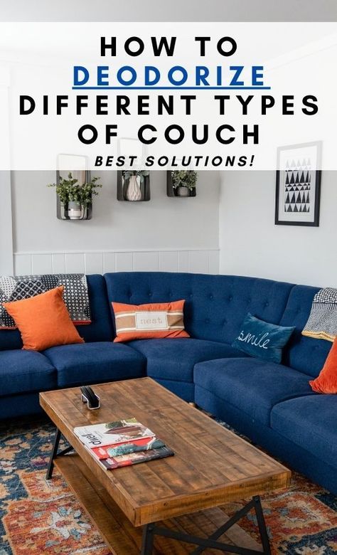 If your couch is starting to develop an unpleasant odor, don't worry! This guide will provide you with the best remedies to deodorize different types of couches and make them smell fresh again. Natural Couch Deodorizer, Couch Freshener Diy, How To Get Urine Smell Out Of Couch, Couch Deodorizer Diy, Clean Couch Fabric Smell, Couch Deodorizer, Deodorize Couch, Odor Eliminator Diy, Types Of Couches