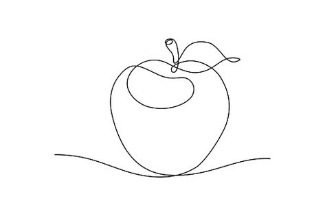 Apple Fruit Red - Free vector graphic on Pixabay Minimalist Apple Tattoo, Apple Line Drawing, Apple Line Art, Apple Tattoo Ideas, Line Art Fruit, Tattoo Apple, Apple Tattoo, Drawing Apple, Apple Illustration