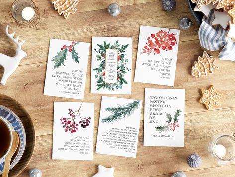 Ward Christmas Party Ideas Lds, Christmas Handouts, Military Welcome Home, Lds Christmas, Christmas Boards, 5x7 Prints, Lds Gifts, Text Artwork, Isaiah 9 6