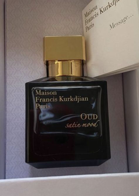 #Maison Francis Kurkdjian #Oud Satin Mood #Parfum #Maison Francis Kurkdjian Oud Satin Oud Satin Mood, Perfume Collection Display, Fragrance Lab, Oud Perfume, Collection Display, Maison Francis Kurkdjian, Guilty Pleasure, Guilty Pleasures, Perfume Collection