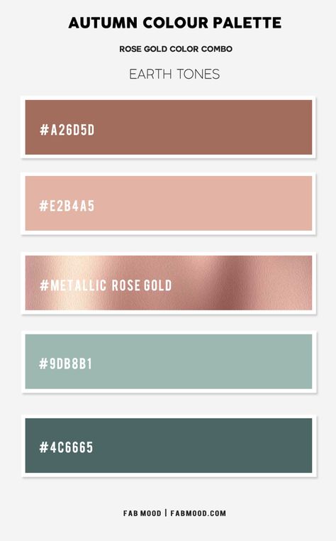 Brown And Rose Gold Living Room, Mint Green And Rose Gold Wedding, Rose Gold And Green Color Palette, Metallic Gold Color Palette, Rose Gold Palette Colour Schemes, Modern Website Design Color Palettes, Rose Gold Color Palette Colour Schemes, Colors That Go With Rose Gold, Rose Gold Paint Color