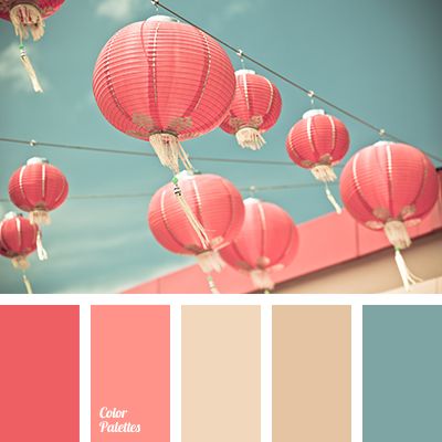 A palette consisting of rather calm tones. Pink and coral match the turquoise splendidly, without creating a significant contrast, while beige and pale bro. Color Palate, Design Seeds, Color Balance, Bathroom Colors, Annie Sloan, Colour Schemes, Color Pallets, Color Swatches, Pantone Color