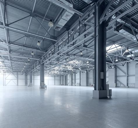 Interior of empty warehouse | Premium Photo #Freepik #photo #empty-warehouse #hangar #factory-background #industrial-background Warehouse Interior Design, Factory Background, Factory Aesthetic, Workshop Background, Warehouse Background, Industrial Exhibition, Dream Workshop, Warehouse Interior, Thesis Inspiration