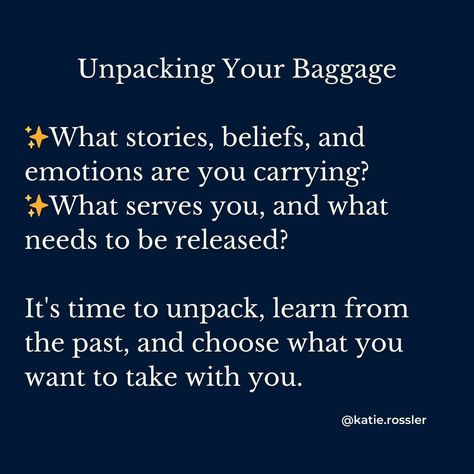 Are you carrying too much emotional baggage? Imagine trying to board a plane with 20 suitcases. It's impossible, right? Yet, we often try to carry that much emotional baggage into new chapters of our lives. This baggage holds us back from new experiences, relationships, and opportunities. It's time to unpack those old hurts, beliefs, and fears that no longer serve you. Like a caterpillar transforming into a butterfly, you are capable of metamorphosis. Embrace change, heal from the past, an... Carrying Too Much, Emotional Baggage, New Experiences, Embrace Change, A Plane, Suitcases, A Butterfly, New Chapter, Caterpillar