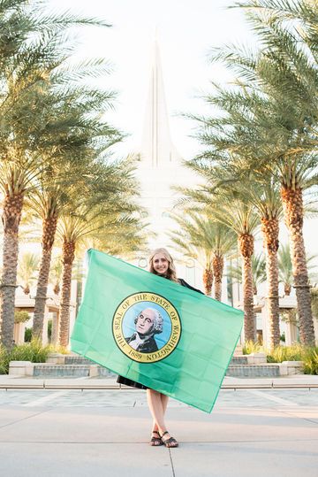 Mission Flag Pictures, Lds Missionary Photoshoot, Missionary Pictures With Flag, Lds Mission Pictures, Missionary Photoshoot Sister, Lds Missionary Pictures, Mission Photoshoot, Missionary Pose Reference, Missionary Photoshoot