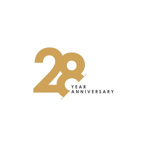 40th Year Anniversary Ideas, 28 Number Design, Happy 28th Anniversary, Business Anniversary Ideas, Corporate Anniversary, 60 Year Anniversary, 28th Anniversary, Logo School, Ribbon Invitation