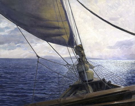 Doug Zider Montague Dawson, Maritime Painting, Nautical Painting, Maritime Art, High Museum, Marine Art, Tall Ship, Ship Paintings, Oil Painting For Sale