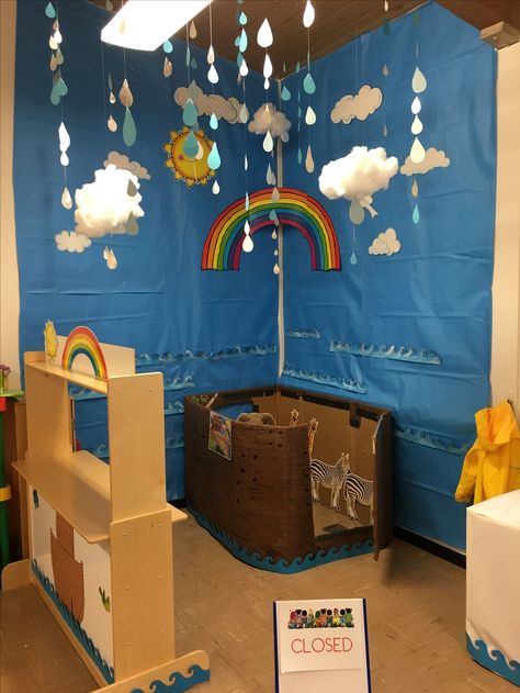 Noahs Ark Diy Decorations, Noahs Ark Room Decor, Noahs Ark Theme Classroom, Noah's Ark Vbs Decorations, Noah's Ark Bulletin Board Ideas, Noah’s Ark Classroom Theme, Noahs Ark Bulliten Boards, Noahs Ark Classroom Decorations, Noah’s Arc Crafts