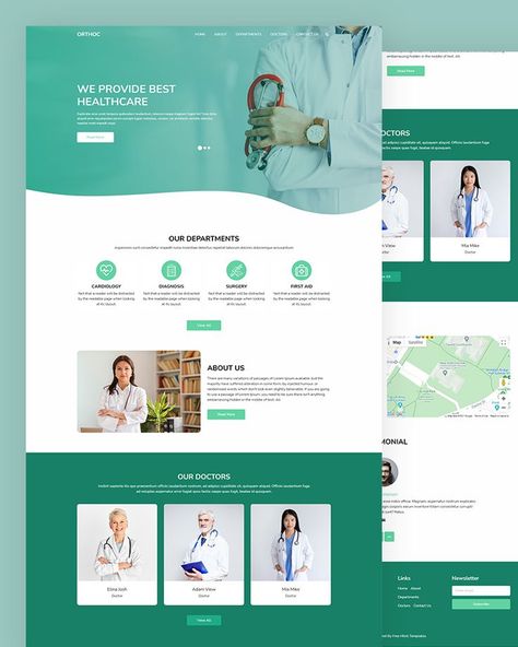 Healthcare HTML Template Free Download Hospital Website Ui Design, Medical Website Design Inspiration, Doctor Website Design, Type Website, Hospital Website, Free Healthcare, Medical Websites, Healthcare Website, Medical Website