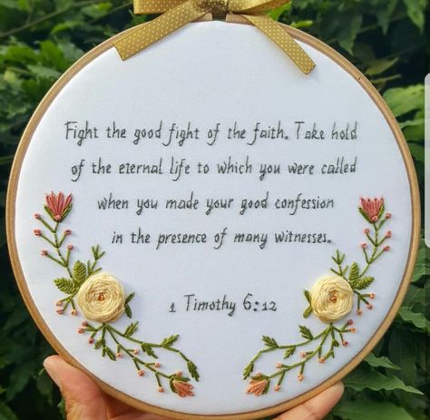 Poem Embroidery, Bible Embroidery, Hoop Decor, Hoop Art Embroidery, Embroidery Business, Christian Embroidery, Christian Poems, Patterns Flowers, Embroidery Hoop Wall Art