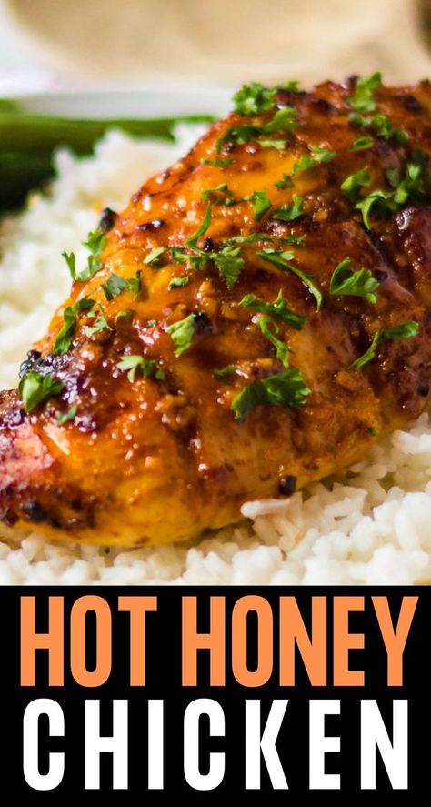 Air Fryer Hot Honey Chicken Recipe Airfryer Chicken Breast Recipes, Winter Chicken Breast Recipes, Chicken Air Fryer Recipes Boneless, Glazed Chicken Recipes, Airfryer Chicken Breast, Air Fry Chicken Breast, Chicken Breast Air Fryer Recipes, Hot Honey Chicken Recipe, Chicken Recipes Air Fryer