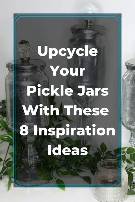 Instead of throwing away your old jars, why not upcycle them into fabulouse home decor? diy | upcycle | repurpose | diy home decor | diy upcycle | upcycled | jars | diy jars | best jars | jars Recycle Jars Ideas, Gallon Jars Repurpose, Large Jars Ideas Decorative, Large Pickle Jars Repurposed, Pickle Jars Repurposed, Large Pickle Jar Ideas, Large Glass Jar Ideas, Pickle Jar Crafts Diy, Decorating With Glass Jars