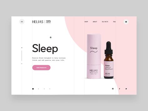 Helias Oils - drop down menu to detail page interaction by Juraj Molnár Cosmetic Web, Gradient Color Design, Design Websites, Webpage Design, Website Design Layout, Detail Page, Website Banner, Website Design Inspiration, Design Web