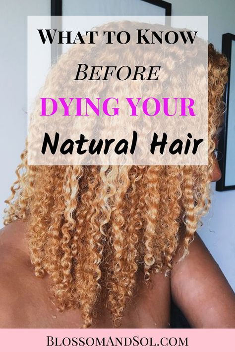 Dye Curly Hair, Natural Hair Bleaching, Feminine Hairstyle, Natural Hair Highlights, Timeless Hairstyles, Underneath Hair Color, Blonde Natural Hair, Intricate Braids, Blonde Dye