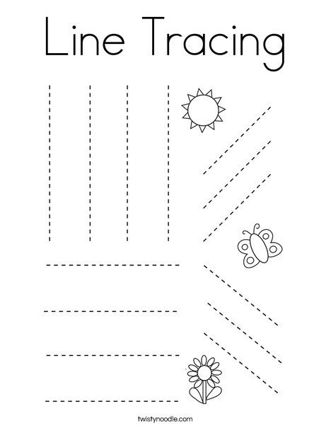 Line Tracing Coloring Page - Twisty Noodle Line Tracing For Preschool, Line Trace Worksheet, Preschool Writing Activities Printables, Twisty Noodle Worksheets, Toddler Tracing Activities, Toddler Tracing Printables Free, Line Tracing Preschool, Doodle Tracing, Preschool Line Tracing