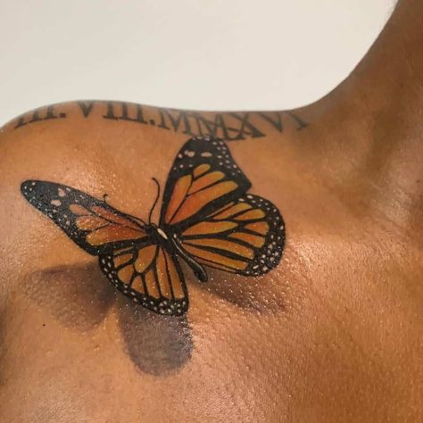 Top 73 Best 3D Butterfly Tattoos Ideas - [2021 Inspiration Guide] 3d Butterfly Tattoo, 16 Tattoo, Butterfly Tattoos For Women, Black Girls With Tattoos, Geometric Tattoos, Inspiration Tattoos, Neck Tattoos, Dope Tattoos For Women, Butterfly Tattoos