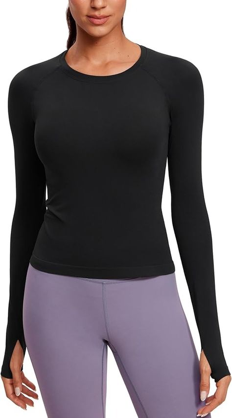 Amazon.com: CRZ YOGA Womens Seamless Workout Long Sleeve Shirts Quick Dry Gym Athletic Tops Breathable Running Yoga Shirt : Clothing, Shoes & Jewelry Workout Long Sleeve, Yoga Long Sleeve, Athletic Tops, Crz Yoga, Running Yoga, Long Sleeve Workout, Yoga Shirt, Yoga Shirts, Yoga Women