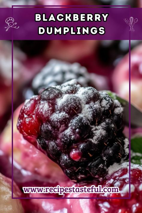 These delightful blackberry dumplings are a warm, comforting dessert perfect for any occasion. Bursting with the tart sweetness of blackberries and topped with fluffy dumplings, this dish is best served with a scoop of vanilla ice cream or fresh whipped cream. Blackberry Dumplings, Fluffy Dumplings, Crockpot Cube Steak, Slow Cooker Steak, Fresh Whipped Cream, Cube Steak Recipes, Cozy Summer, Comfort Desserts, Cube Steak