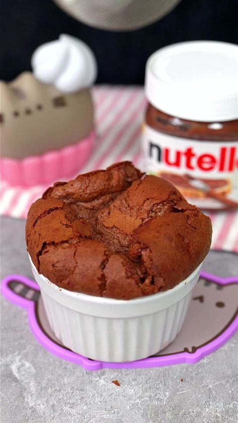 Luisa Bakes, Nutella Souffle, Mini Desserts, 2 Ingredients, Nutella, Chocolate Cake, Disease, Audio, Baking