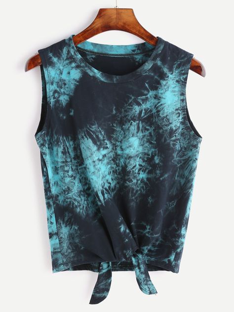 Shop Tie Dye Knot Front Tank Top online. SheIn offers Tie Dye Knot Front Tank Top & more to fit your fashionable needs. Tie Dye Knots, Tie Dye Tops, Vintage Tank Top, Vest And Tie, Casual Tanks, Vintage Tank, Tie Dye Tank Top, Vintage Vest, Summer Tank Tops