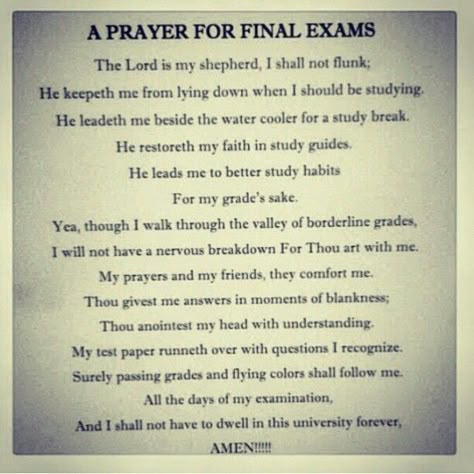 Final Exams Prayer :-) Prayer Before Exam, Exam Prayer, Prayer For Success, Prayer For Students, Prayer For Studying, College Finals, Good Study Habits, School Prayer, Exam Success