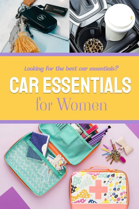 Car Essentials For Women List, Car Essentials For Women, Car Decorations Interior, Road Trip Necessities, Car Care Kit, Must Have Car Accessories, Mom Car, Car Essentials, Car Decorations