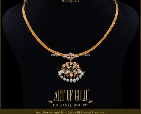 Gold Naanu Designs, Gold Attigai Designs, Jigini Designs Gold, Neck Less Design Gold Jewellery, Pendant Necklace Gold Indian, Attigai Necklace Designs, Kids Necklace Gold Indian, Addigai Necklace Gold, Light Weight Necklace Gold