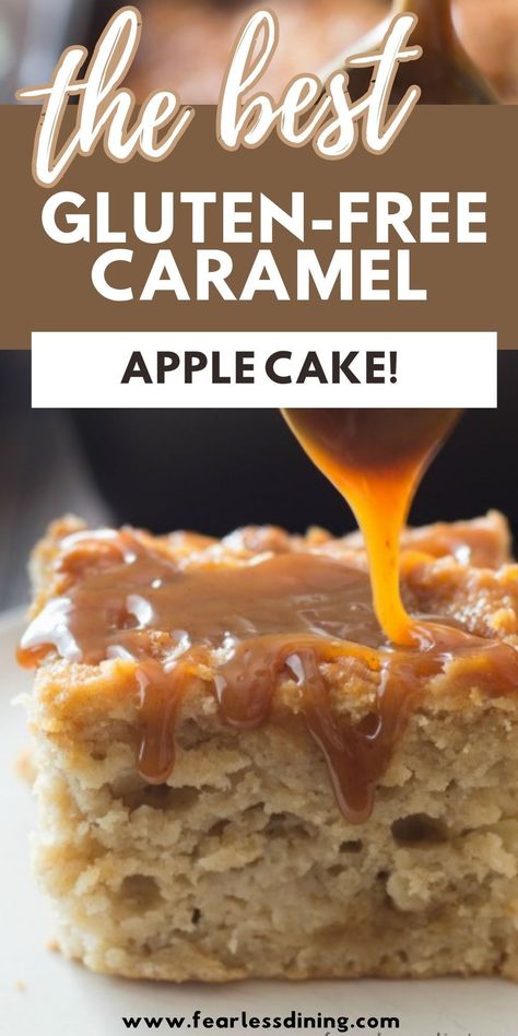 Gluten Free Caramel Apples, Gluten Free Caramel, Gluten Free Apple Cake, Best Gluten Free Desserts, Gluten Free Cake Recipe, Apple Cake Recipe, Caramel Apple Cake, Dessert Sans Gluten, Easy Gluten Free Desserts