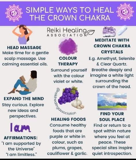 Healing Crown Chakra, Crown Chakra Essential Oils, Ig Strategy, Chakra Knowledge, Crown Chakra Healing, Frequency Healing, Chakra Healing Meditation, Chakra Health, Raise Vibration