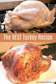 The Best Turkey Recipe that is simple and easy enough for beginners. Crispy on the outside while tender and juice on the inside. #themelrosefamily #thanksgivingrecipe #turkey #roastturkey #thanksgivingturkey Turkey Brine Recipes Easy, Grilled Turkey Recipes, Best Roasted Turkey, Best Turkey Recipe, Perfect Roast Turkey, Cajun Turkey, Whole Turkey Recipes, Easy Turkey Recipes, The Best Turkey