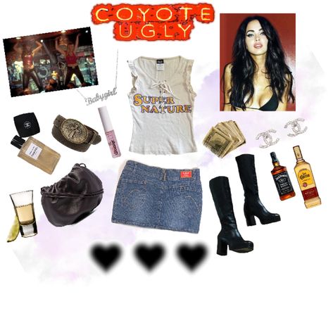 Coyote Ugly Halloween Costume, Coyote Ugly Outfit Halloween, Coyote Ugly Costume, Coyote Ugly Outfit Ideas, Coyote Ugly Outfit, Lip Gloss Png, Gloss Png, Ugly Outfit, Glossier Lip