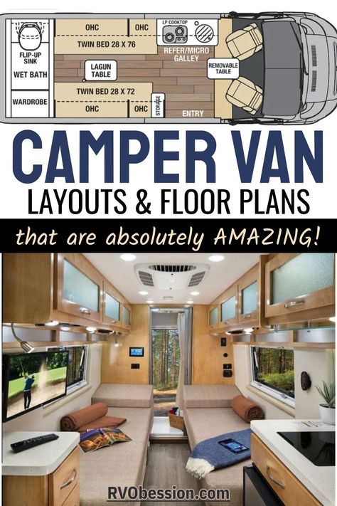 Van Layouts Camper Conversion, Small Camper Layout Floor Plans, Camper Van Interior Layout, Van To Rv Conversion, Conversion Van Layout, Best Campervan Layout, Sprinter Van Living, Sprinter Van Layout Floor Plans, Caravan Layout Ideas