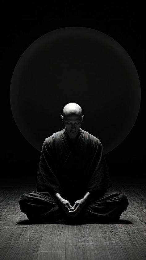 Photography of monk sports black adult. | premium image by rawpixel.com Dark Black And White Photography, Dark Yoga Aesthetic, Monk Mode Wallpaper, Yoga Aesthetic Wallpaper, Iphone White Wallpaper, Meditating Aesthetic, Monk Wallpaper, Yoga Aesthetic Photography, Buddhist Aesthetic