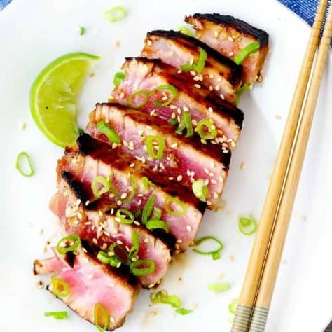 Six-Minute Seared Ahi Tuna Steaks Ahi Tuna Steaks, Ahi Tuna Steak Recipe, Tuna Steak Recipe, Ahi Tuna Recipe, Seared Tuna Steaks, Resep Steak, Seared Ahi Tuna, Ahi Tuna Steak, Tuna Steak Recipes