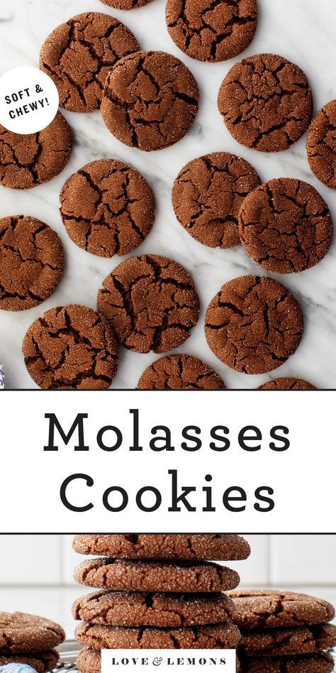 Chewy Molasses Cookies Recipe - Love and Lemons