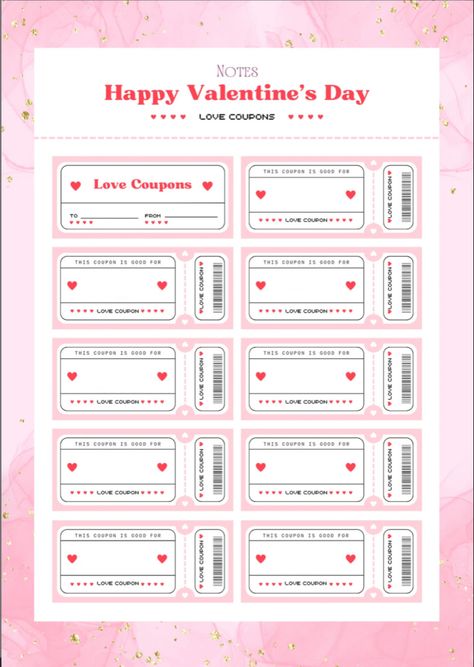 Coupons For Boyfriend Template, Valentines Coupons For Him, Gifts For Teenage Boyfriend, Love Coupons For Boyfriend, Diy Love Coupons, Love Coupon Template, Couple Coupons, Diy Boyfriend Gifts, Teenage Boyfriend