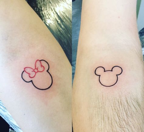 Minnie And Mickey Tatoos, Tiny Minnie Mouse Tattoo, Matching Mickey Tattoos, Mickey And Mini Mouse Tattoo, Minnie And Mickey Mouse Tattoo, Minnie Mouse Small Tattoo, Minnie Mouse Balloon Tattoo, Minnie Mouse Outline Tattoo, Matching Mickey And Minnie Tattoos