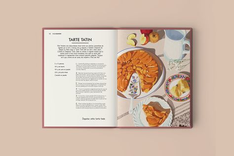 Cooking Book Layout Design, Cookbook Layout Design Inspiration, Cook Book Recipe Design, Illustrated Recipe Book, Vintage Recipe Books, Vintage Book Layout, Recipe Book Illustration, Cookbook Graphic Design, Cook Book Design Layout