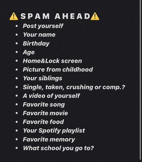 Snapchat expose yourself #spam #exposeyourself Thing To Post On Snapchat Story, Stuff To Post On Your Spam Account, Spam Questions Snapchat, Snapchat Story Games Expose Yourself, Spam For Snapchat Story, Post This On Your Snapchat Story, What To Post On Your Spam Account, Snapchat Question Game For Story Spam, What To Post On Spam Accounts